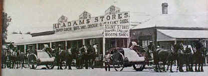 adam1923.jpg: Quorn, South Australia, horse teams, wheat harvester, shopping